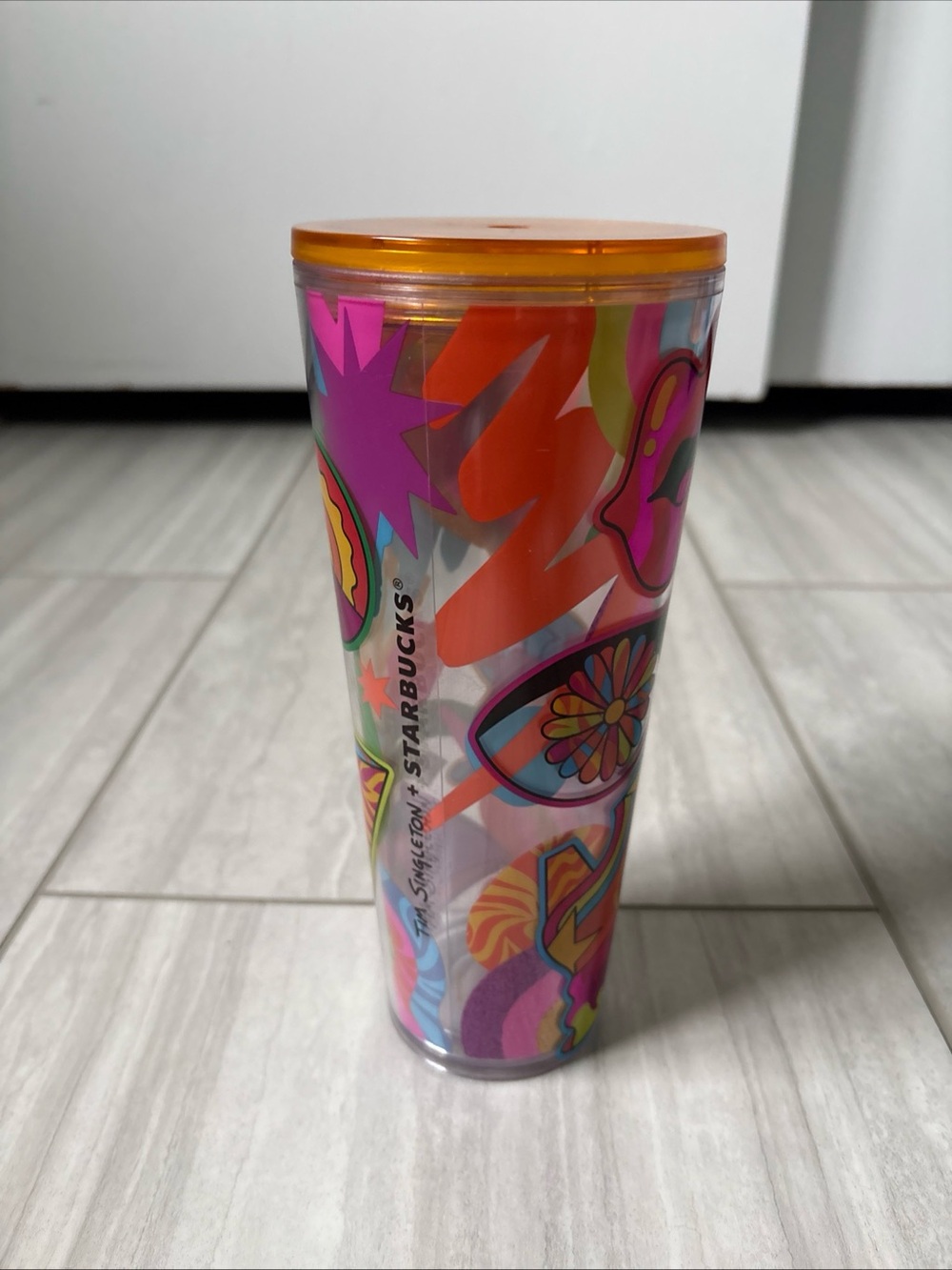Starbucks Cold Cup Tumbler 24 oz Venti Tim Singleton Pride Summer 2023